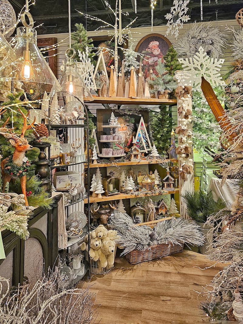 Christmas decorations at a local store