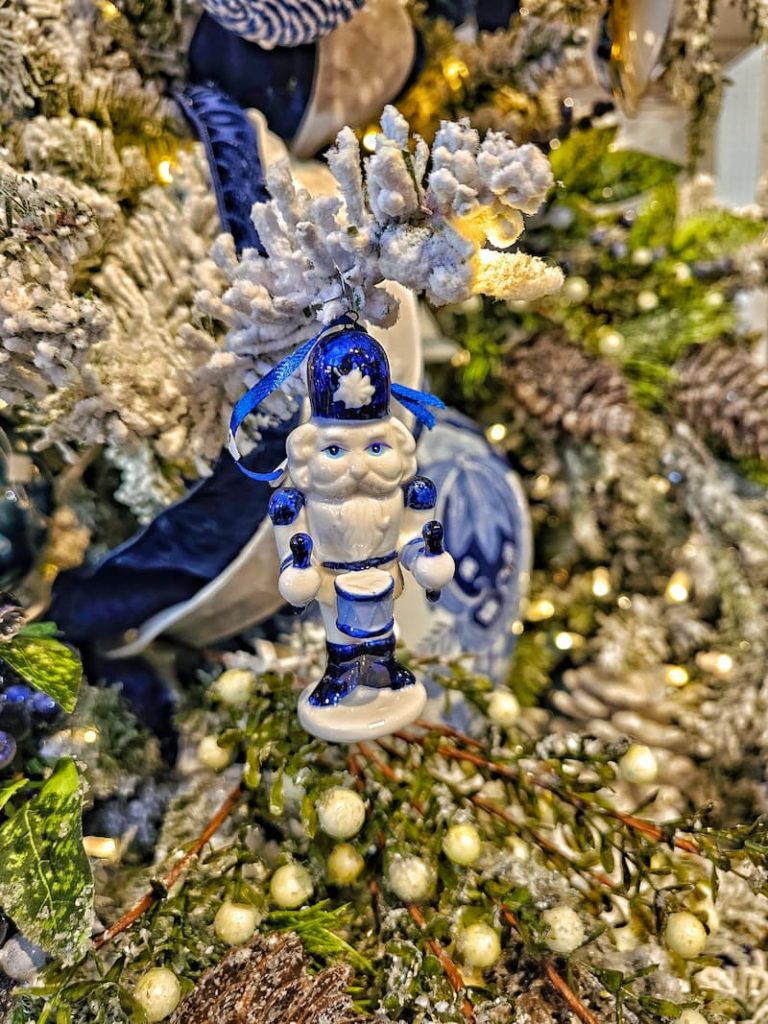 blue and white ceramic ornaments