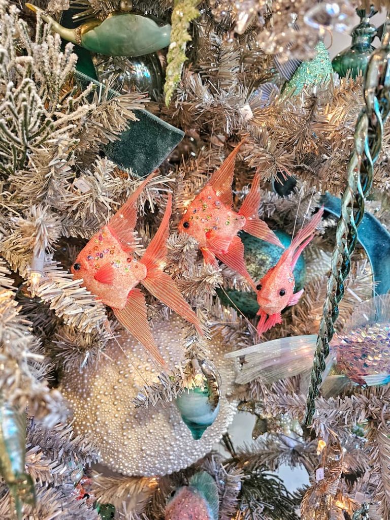fish ornaments on the Christmas tree