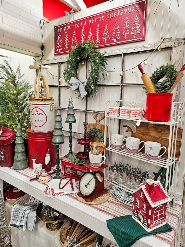 The Red Plantation store with Christmas decor