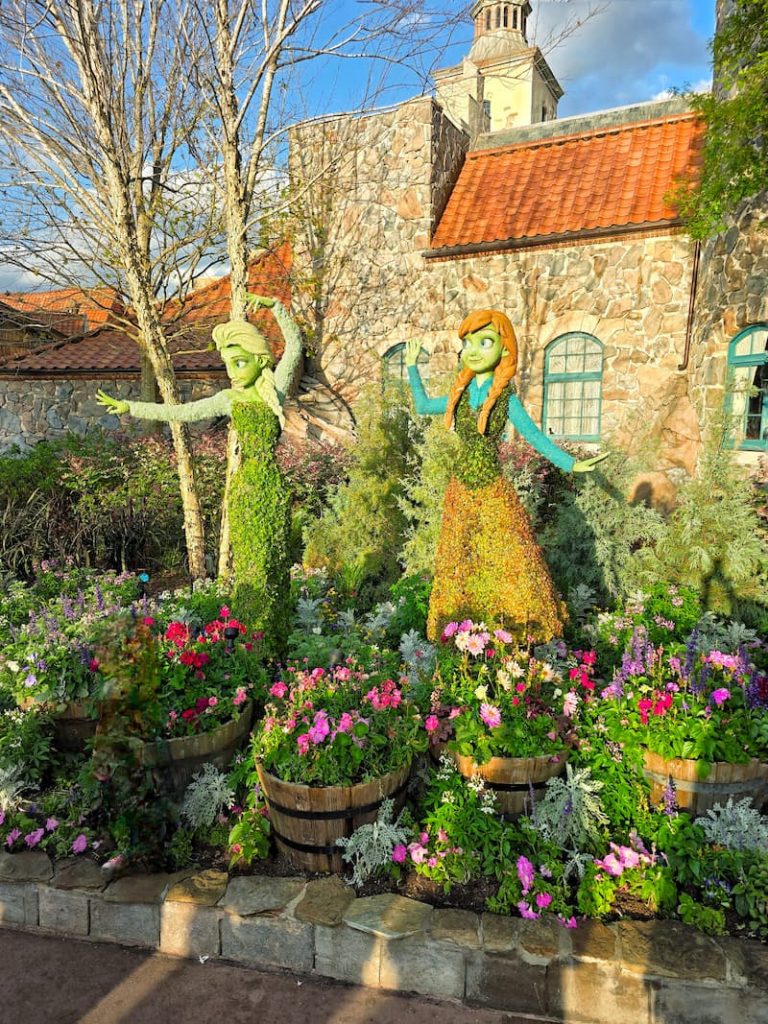 Epcot International flower and garden festival with Disney character topiaries