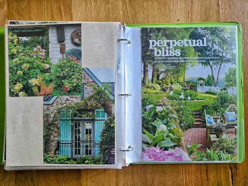 garden planner with ideas from magazines