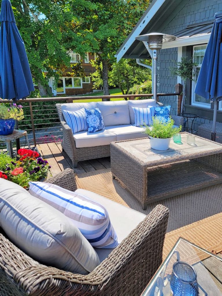 creating an outdoor living space on deck