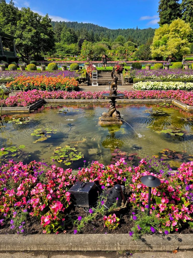 The Butchart Gardens Star Pond in the Italian Garden