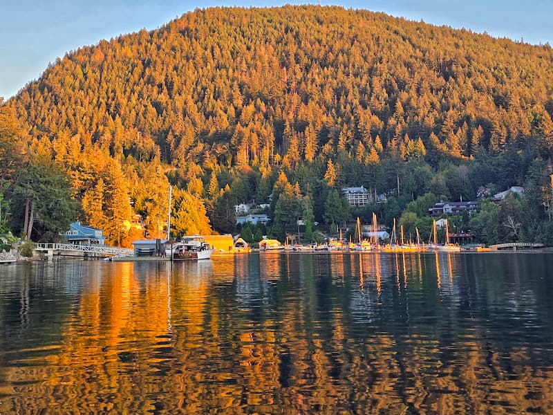 Pender Harbour at sunset