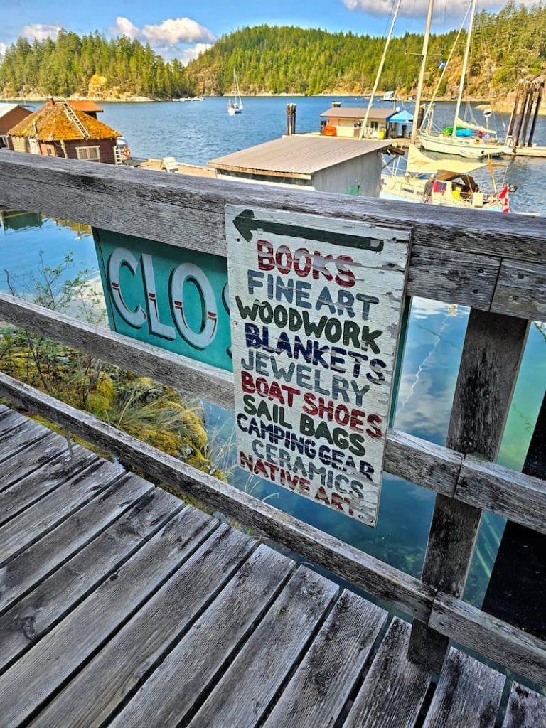 Refuge Cove gallery sign