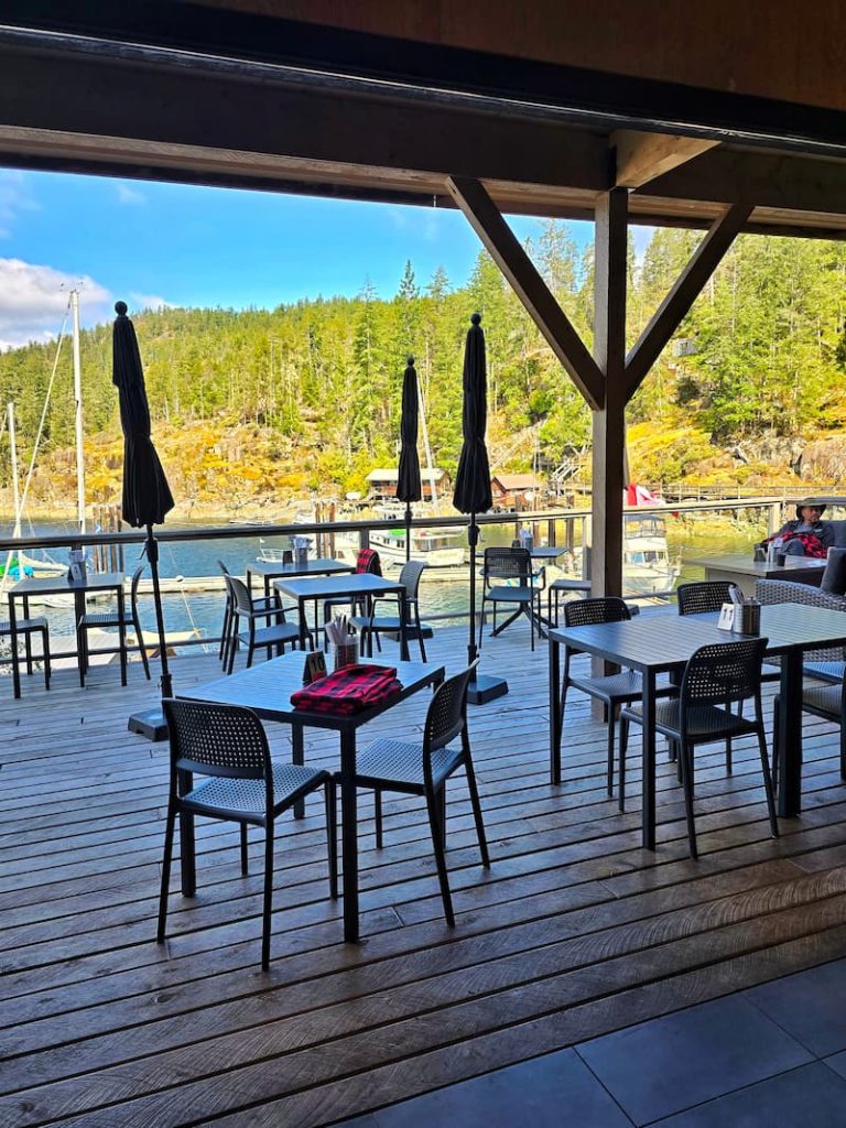 Refuge Cove restaurant outdoor space