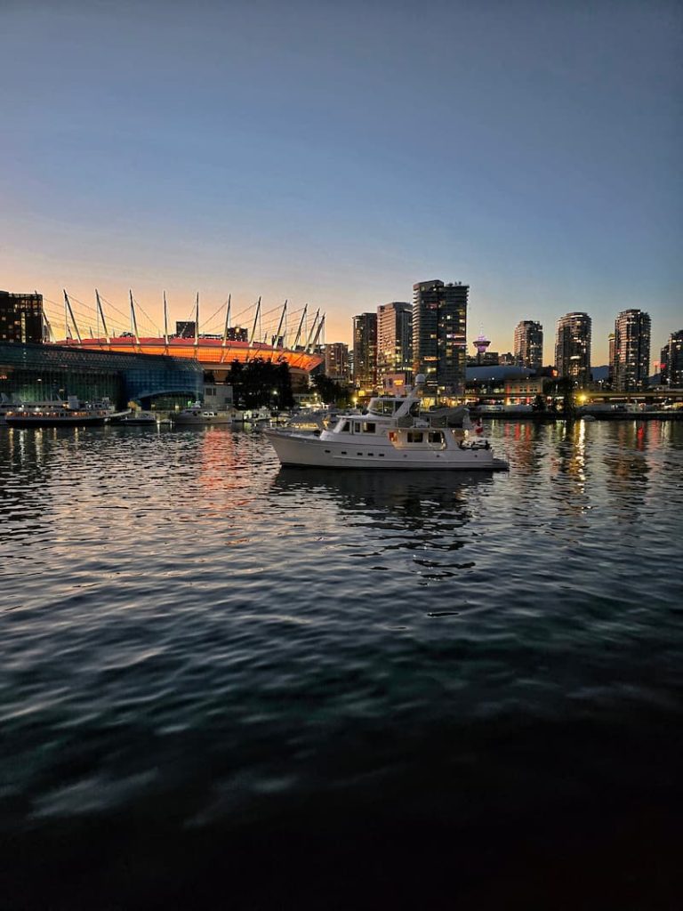 Vancouver, B.C. Canada False Creek at sunset