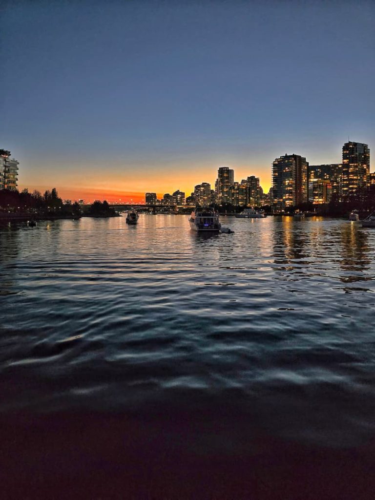 Vancouver, B.C. Canada False Creek at sunset