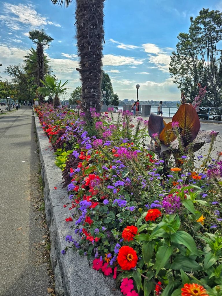 fall flower containers in Vancouver, B.C. Canada