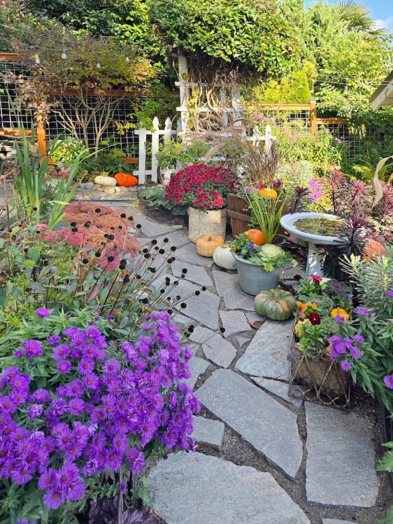 fall garden patio