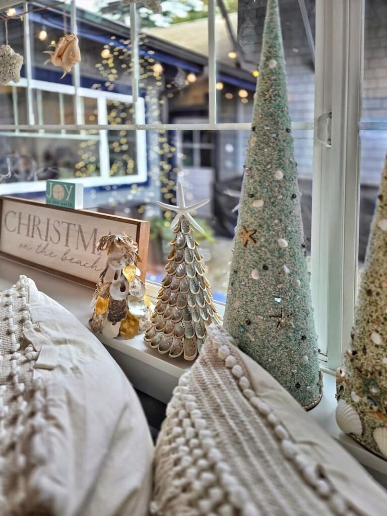 Christmas beach themed decorative trees