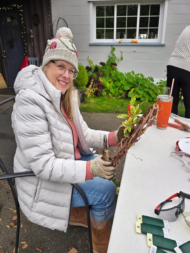 wreath making party