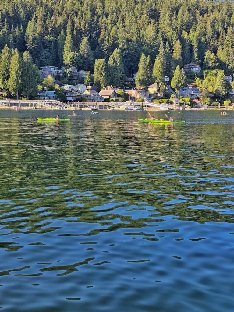 kayakers in Deep Cove
