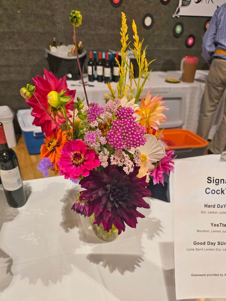 garden flowers in a vase