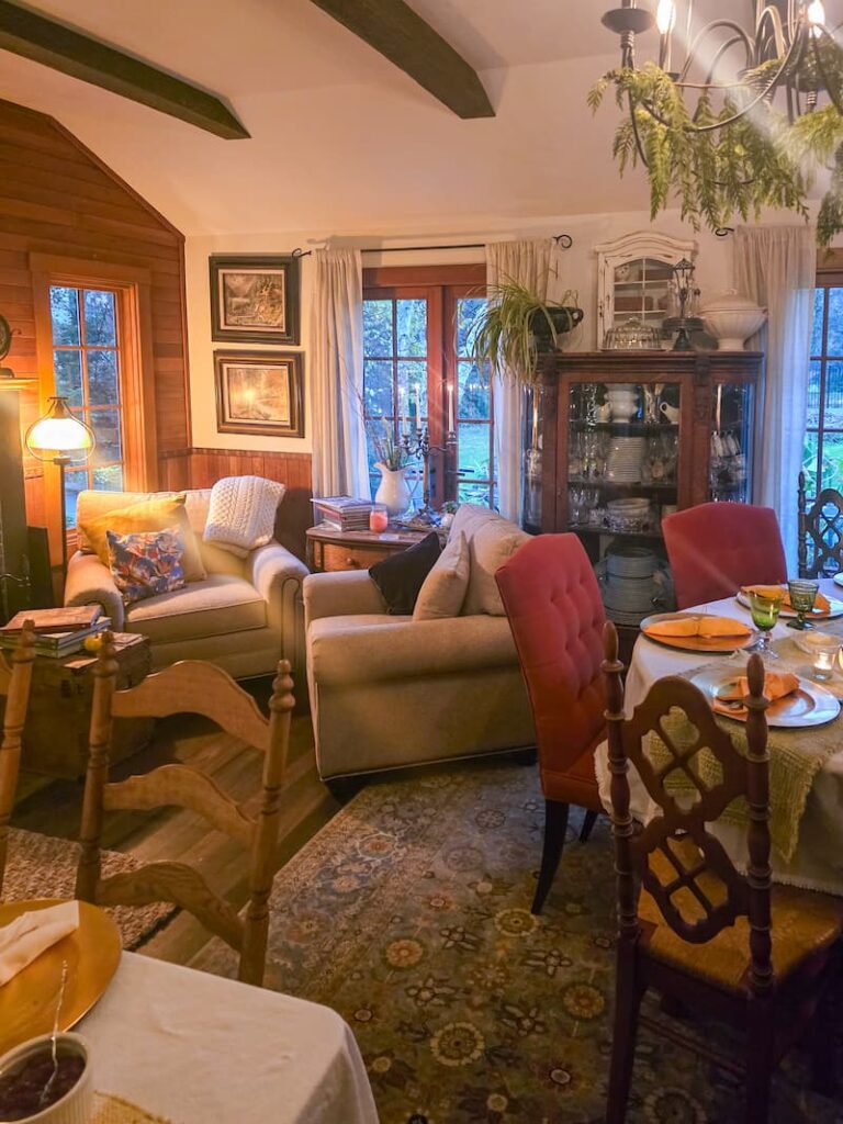 warm and cozy 100 year old home during Thanksgiving