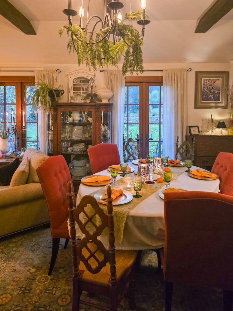 warm and cozy 100 year old home during Thanksgiving