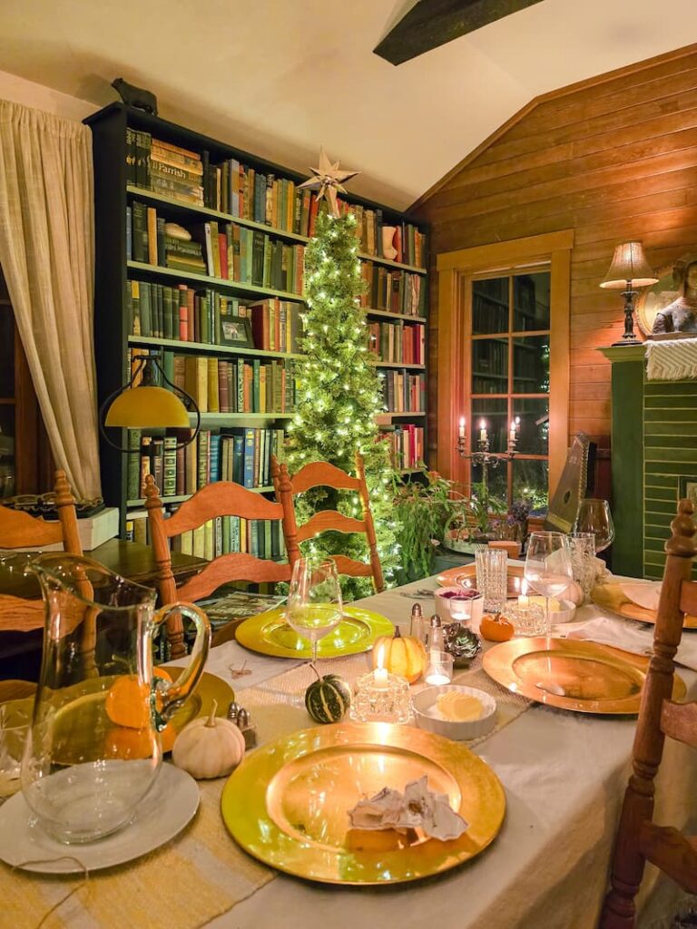 warm and cozy 100 year old home during Thanksgiving