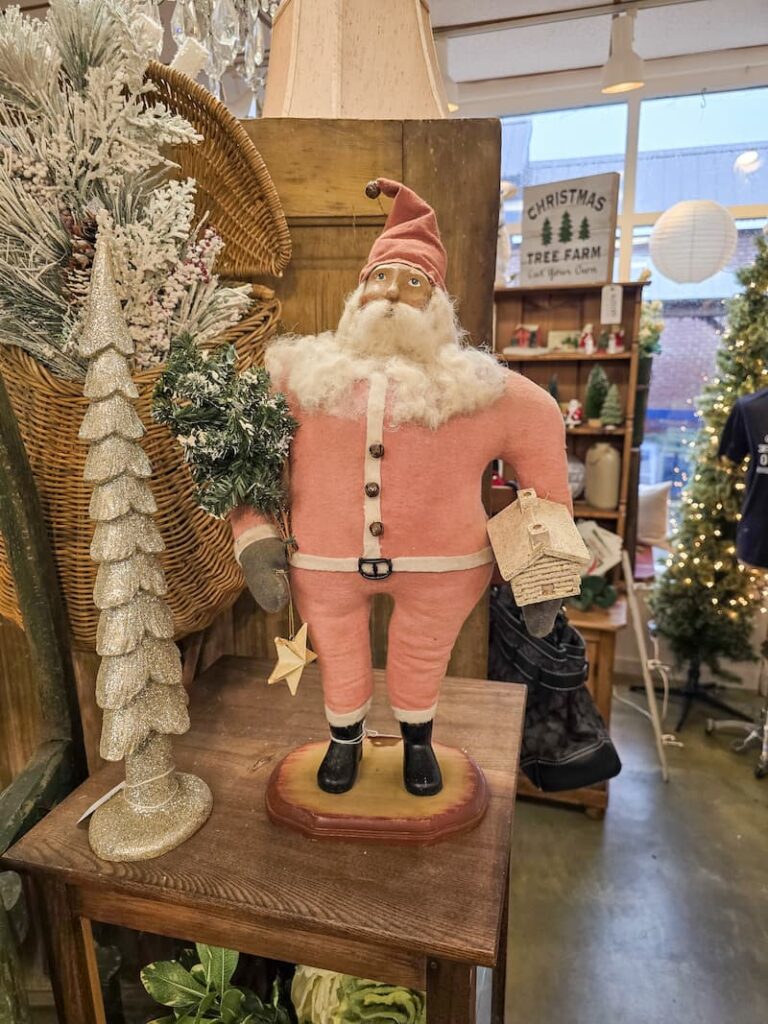 Rust and Relic Vintage store selling Christmas decorations