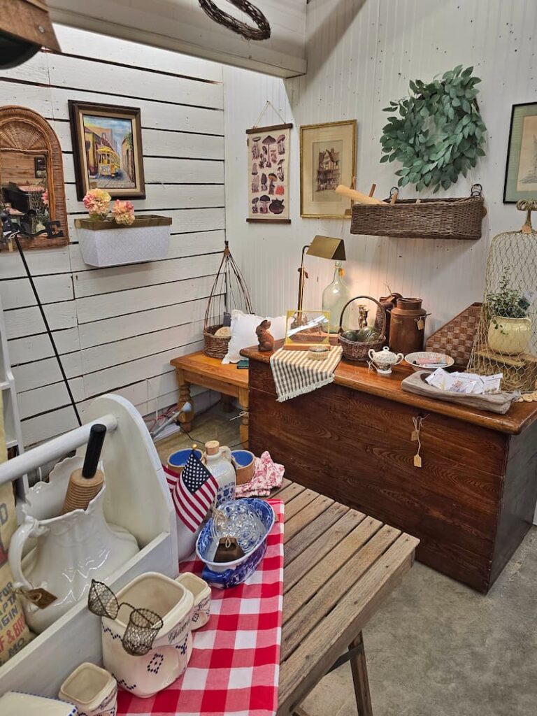 vintage items in the Red Plantation store in Poulsbo