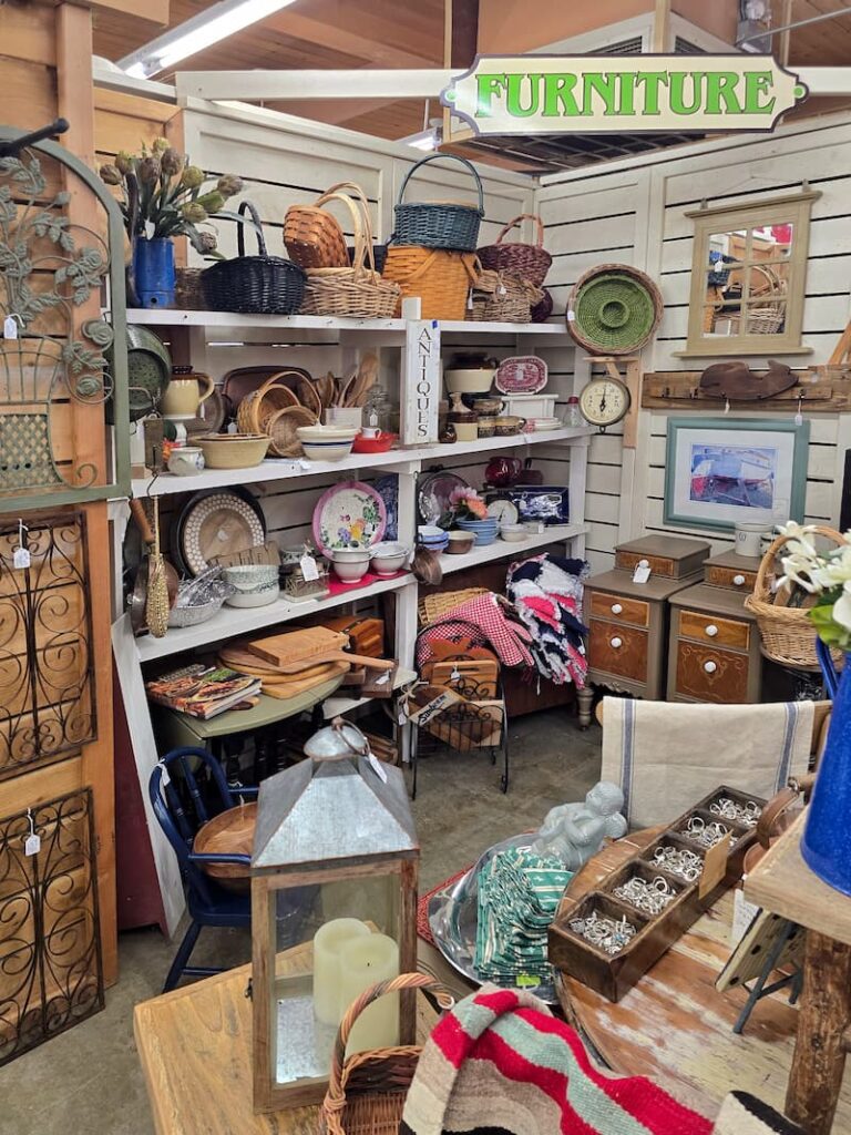 vintage items in the Red Plantation store in Poulsbo