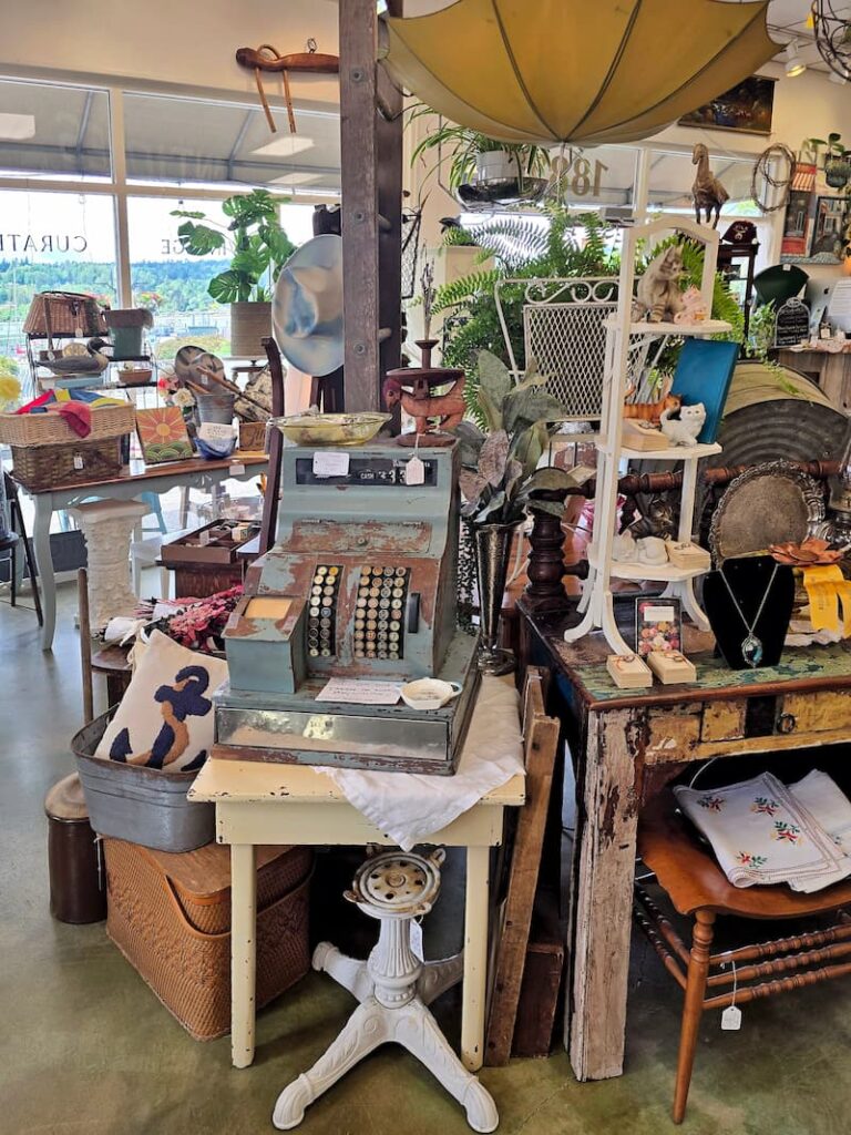 vintage items in the Rust and Relic store in Poulsbo