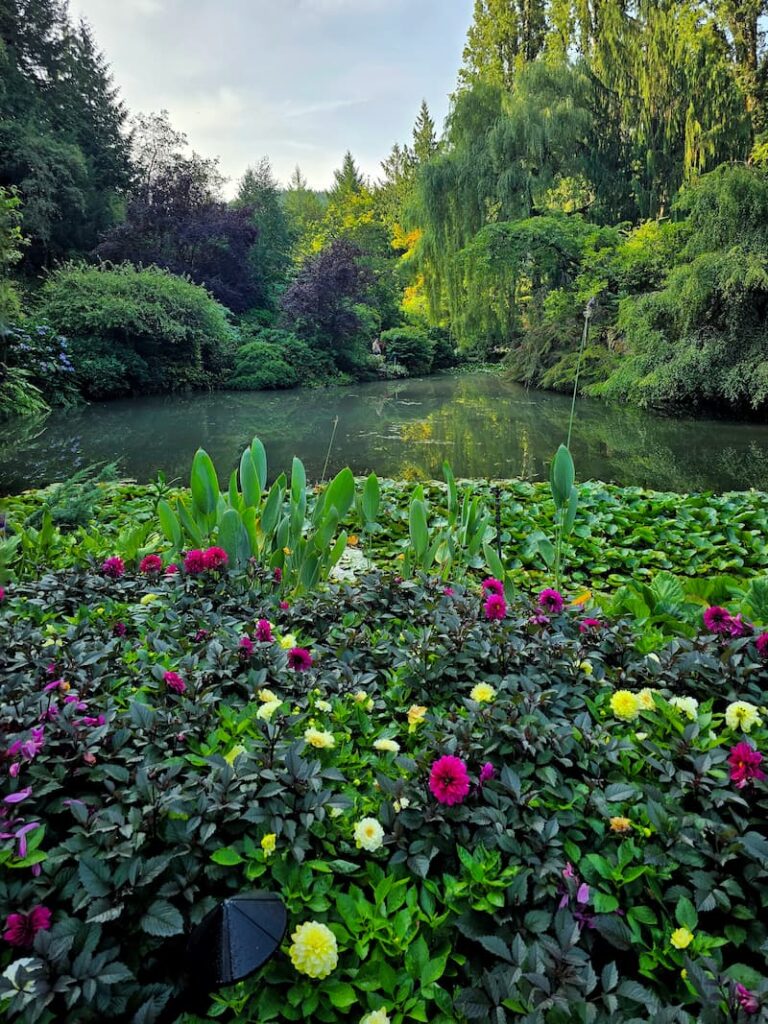 The Butchart Gardens Sunken Garden pond