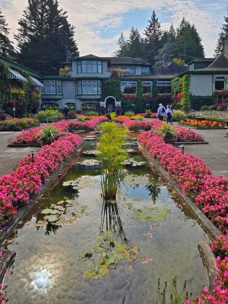 The Butchart Gardens Cross Pond in the Italian Garden