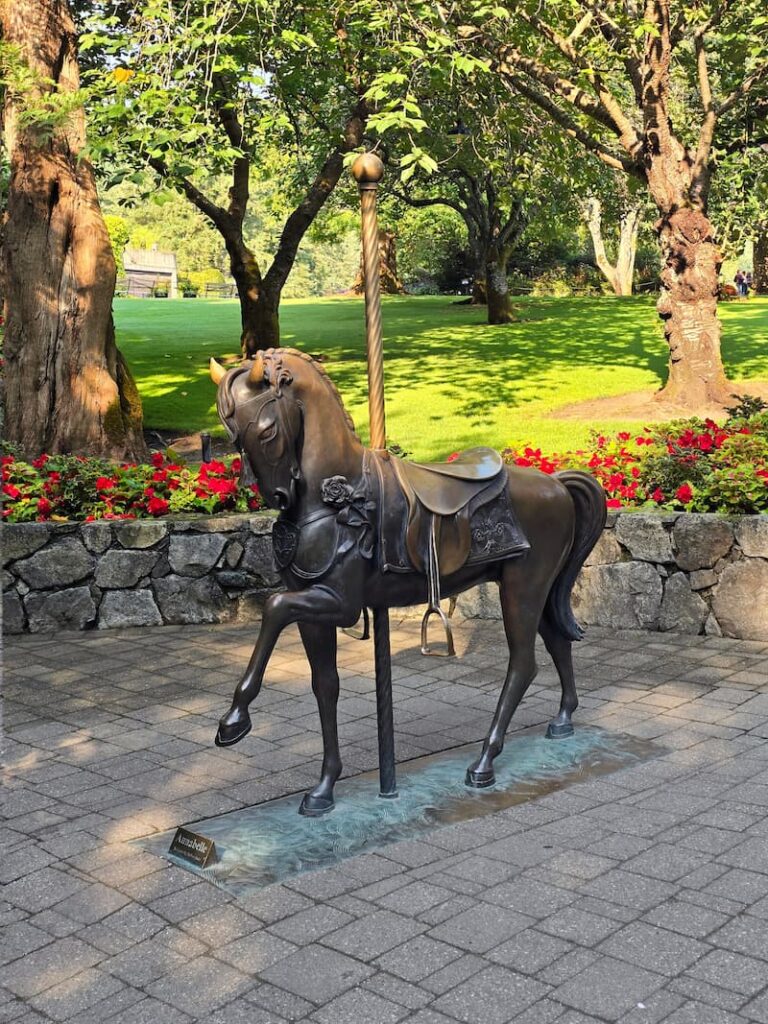 Annabelle, the bronze horse in the Butchart Gardens