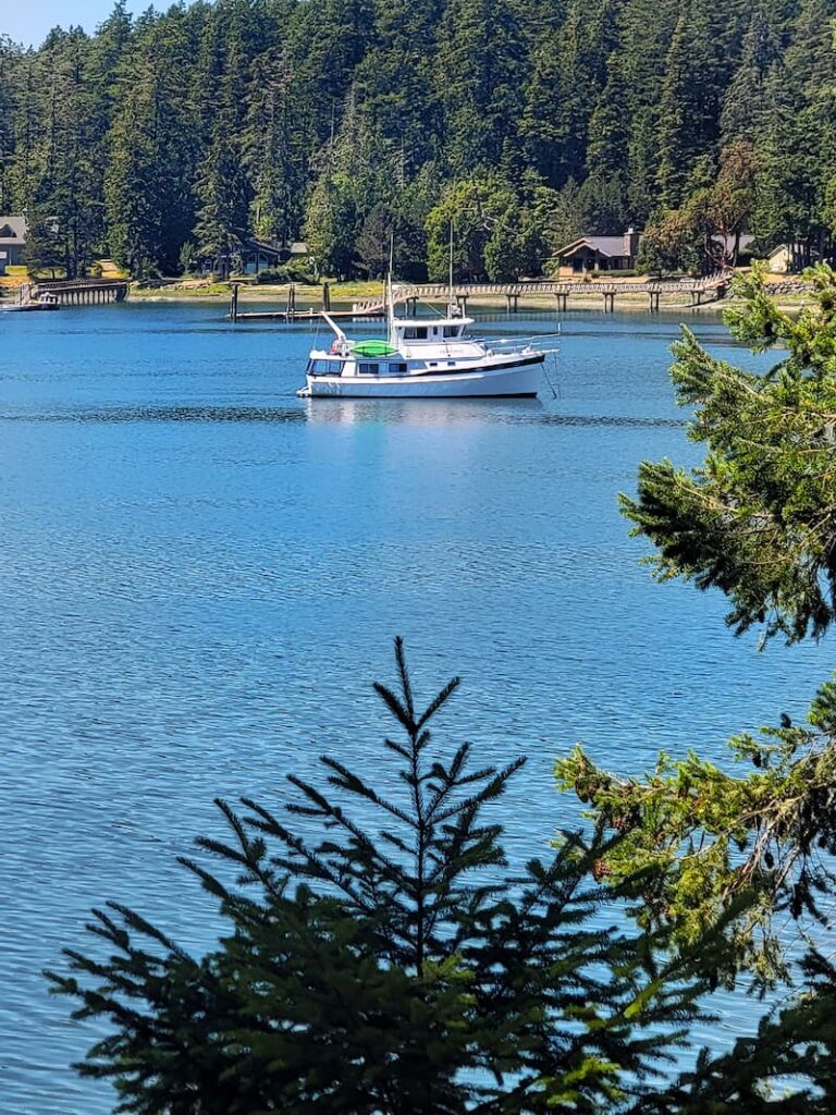boat in Garrison Bay