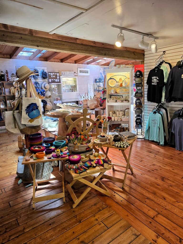 small gift section in the General Store in Refuge Cove in Desolation Sound BC Canada