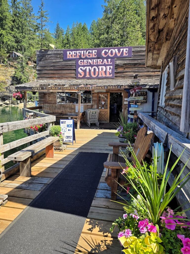 Refuge Cove General Store in Desolation Sound BC Canada