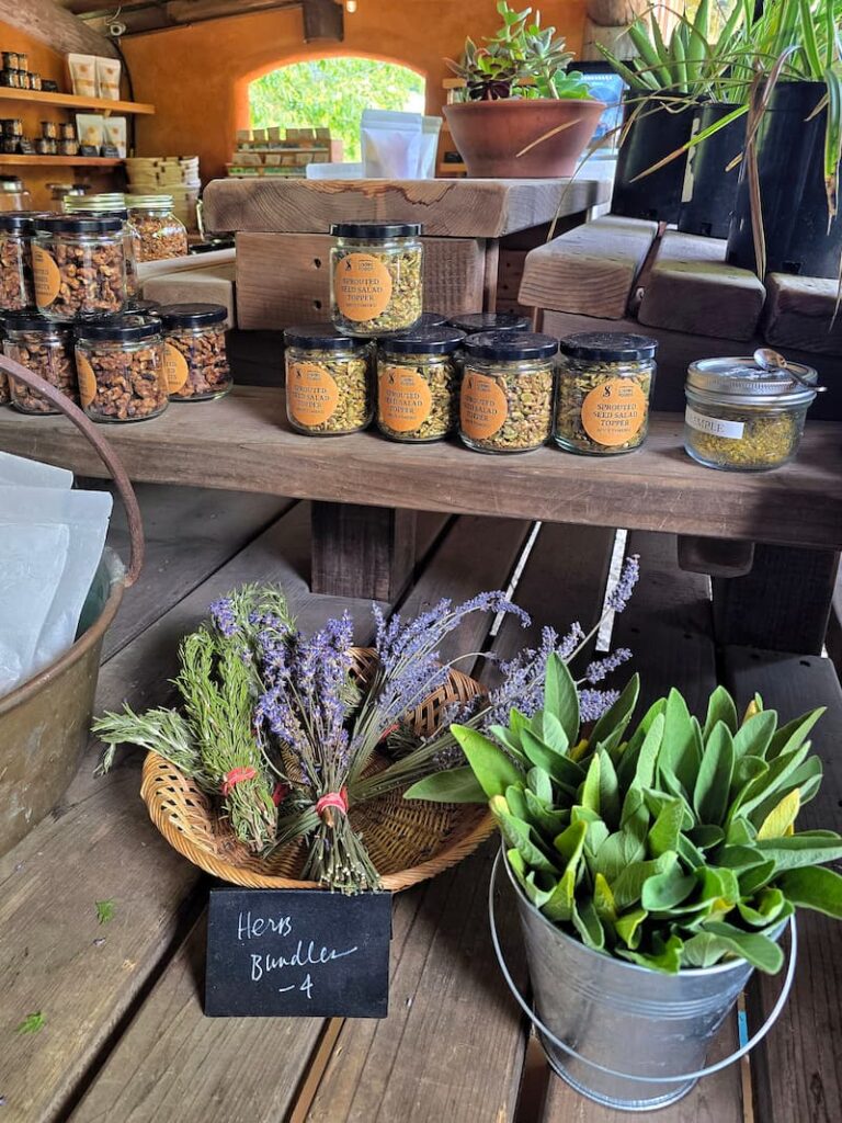 herbs and specialty food items at the Stowel Lake Farm