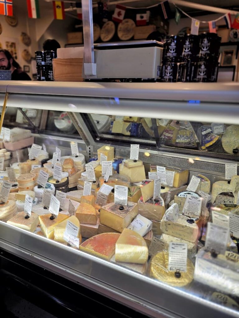 cheeses for sale in Granville market