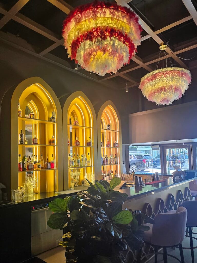 Inside the restaurant Desi Indian Lounge in Vancouver