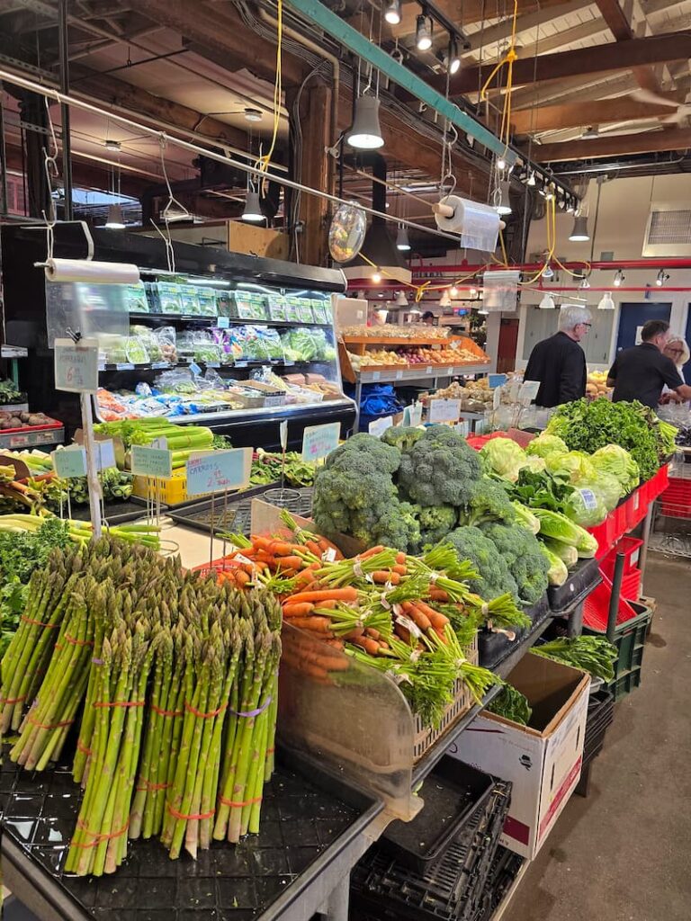 vegetables for sale in Granville market