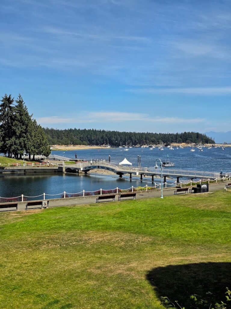 waterfront park and walking paths in Nanaimo BC Canada