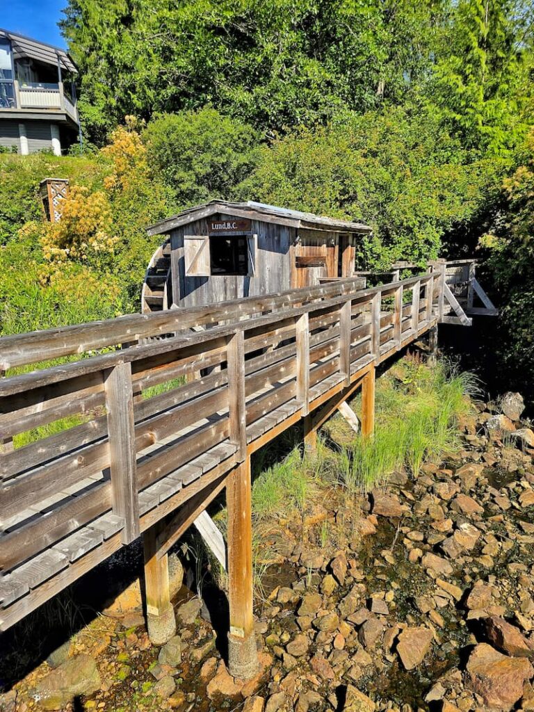 old wooden shed and walkway in Lund