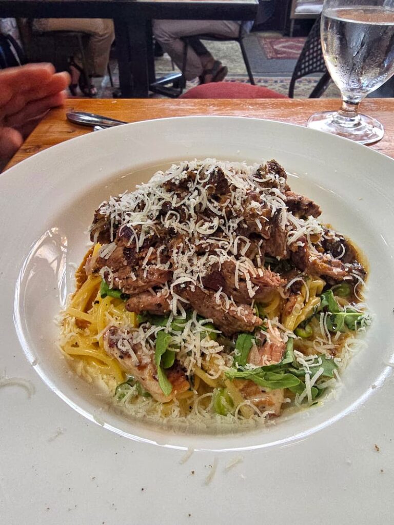 Carbonara at Il Terrazzo Italian restaurant in Victoria BC