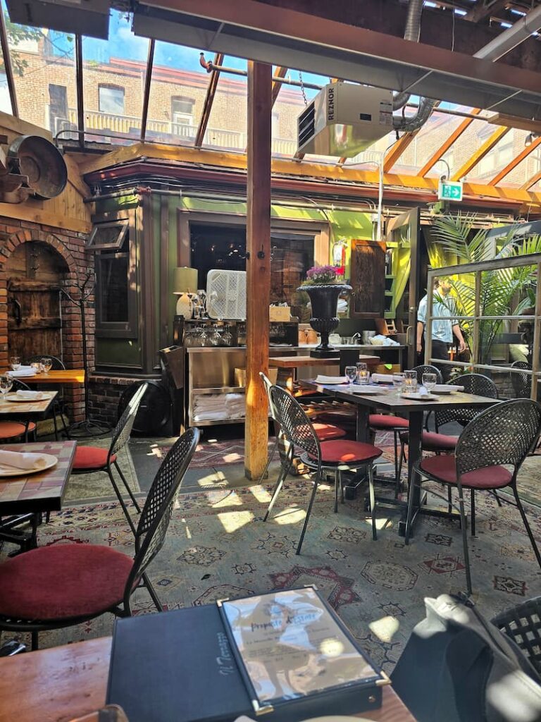 Dining room at Il Terrazzo restaurant in Victoria BC