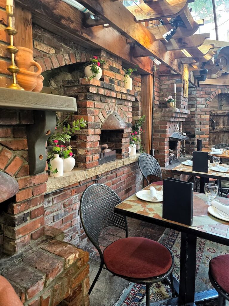 Cozy dining atmosphere at Il Terrazzo restaurant in Victoria BC