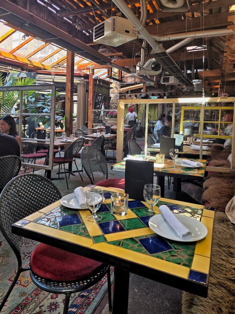 Dining room at Il Terrazzo restaurant in Victoria BC