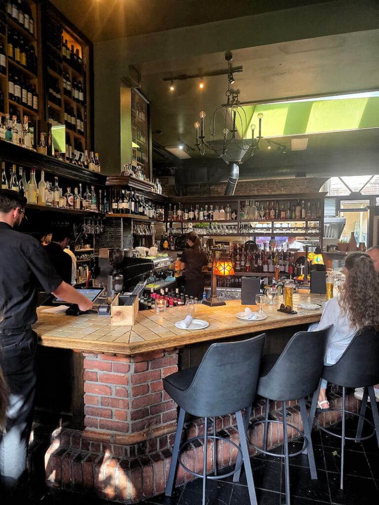 the bar at at Il Terrazzo restaurant Victoria BC