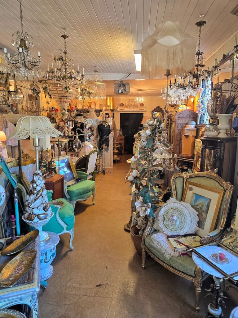Vintage furniture and decor at Impressa Home store in Victoria BC