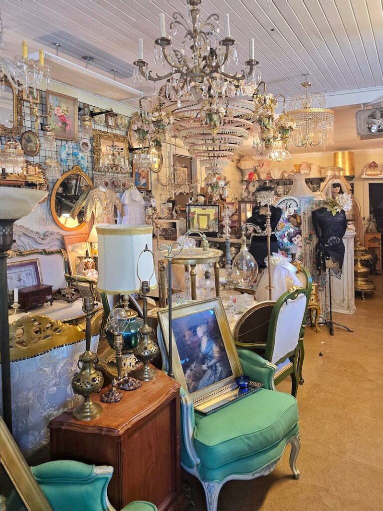 Antique and vintage finds inside Impressa Home in Victoria BC