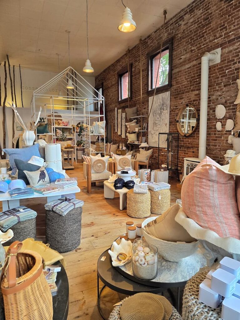 Coastal home decor at the Conservatory shop in Port Townsend Washington