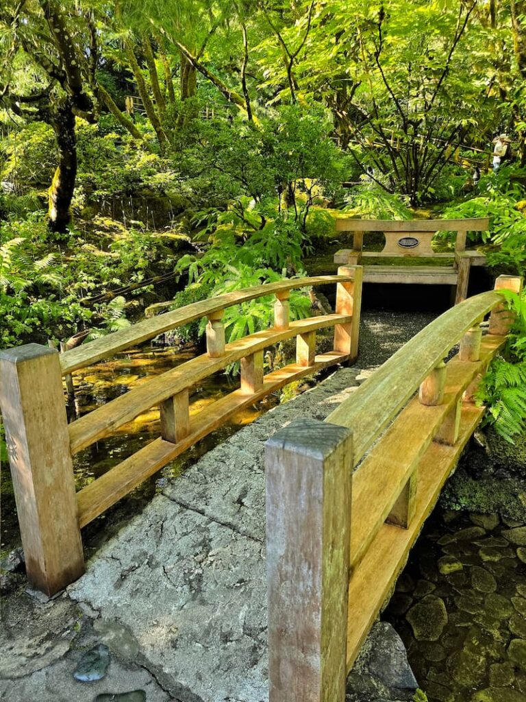 bridge in the Japanese Gardens at Butchart Gardens