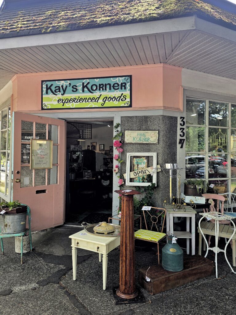 Exterior of Kay's Korner vintage shop on Cook Street Victoria BC
