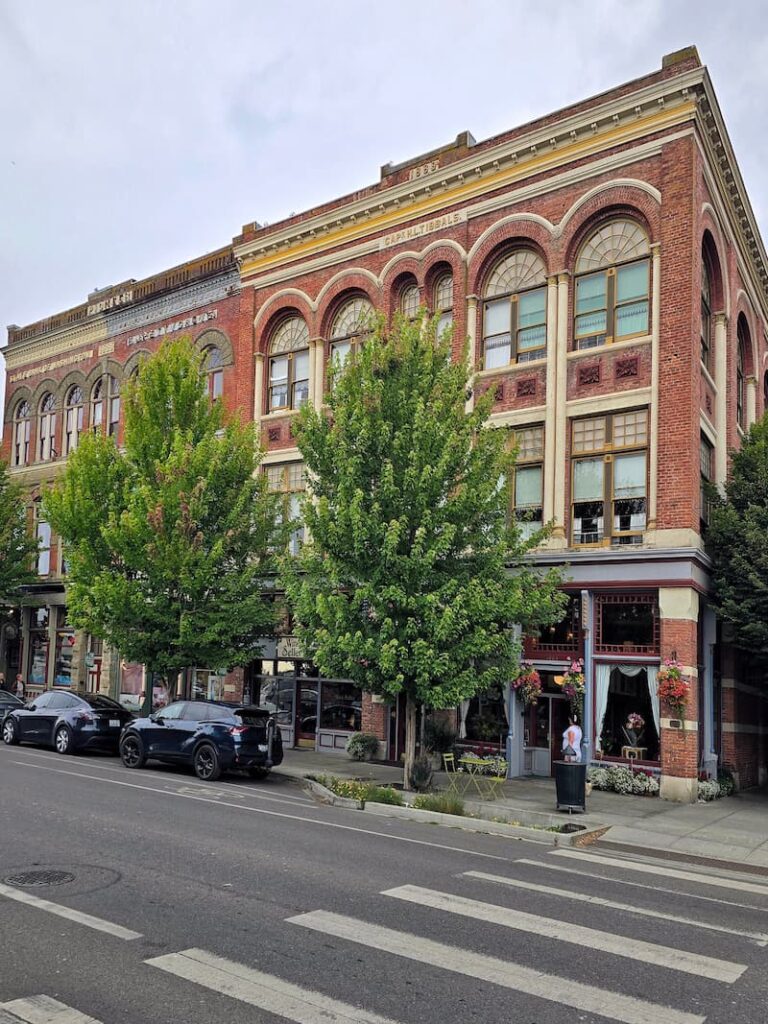 Historic downtown Port Townsend Washington street scene
