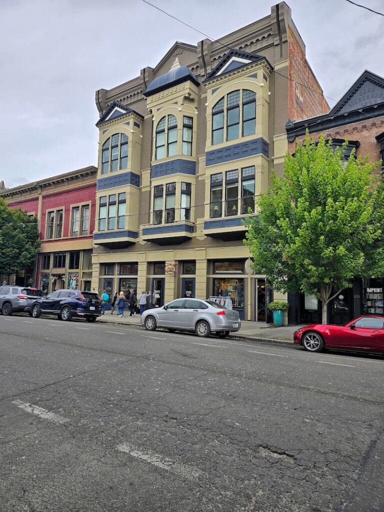 Victorian architecture along the streets of Port Townsend Washington